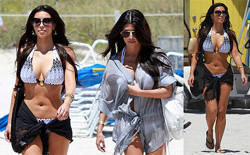 Photos of Kim and Kourtney Kardashian in Bikinis in Miami