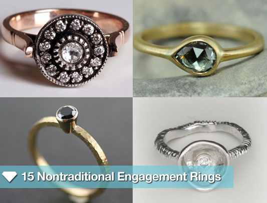Unusual Wedding Rings  Women on Unique Engagement Rings 15 Fabulously Nontraditional Engagement Rings