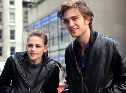 Robert Pattinson and Kristen Stewart leaving Budapest....
