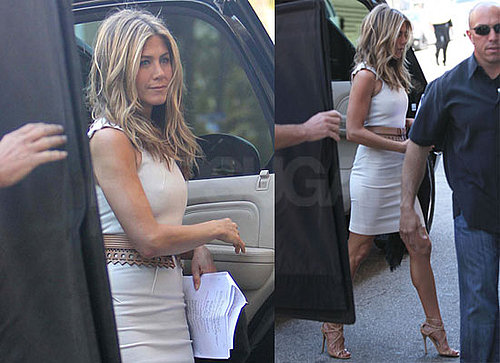 Photos of of Jennifer Aniston In A Hot White Dress On Set of Just Go With It In LA