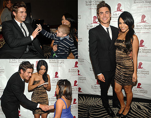 Photos of Zac Efron and Vanessa Hudgens at a St. Jude's Hospital Gala 2010-04-07 19:30:34