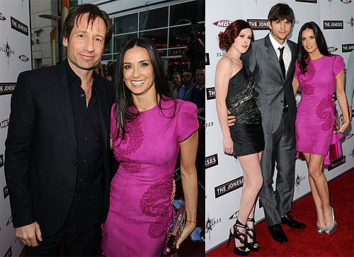 Pictures of Demi Moore, Ashton Kutcher, David Duchovny, and Rumor Wills at the Premiere of The Joneses 2010-04-09 15:30:00