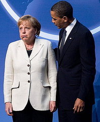 President Obama and German Chancellor Angela Merkel at the Nuclear Security Summit President Obama and German Chancellor Angela Merkel at the Nuclear Security Summit