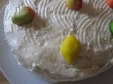Homemade Carrot Cake With Cream Cheese Frosting and Marzipan