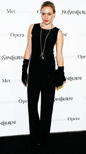 Chloe Sevigny Attends the Metropolitan Opera Gala Premiere of Armida in All Black Yves Saint Laurent and Gloves