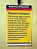 MTA's Subway Etiquette Poster Picture