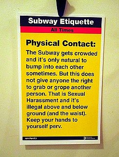 MTA's Subway Etiquette Poster Picture