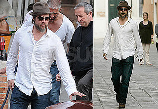Pictures of Brad Pitt Walking in Venice Solo
