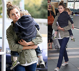 Pictures of Keri Russell and River At the Vancouver International Airport