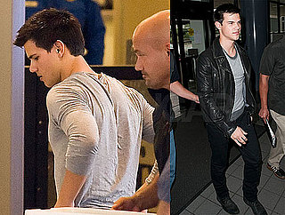 Pictures of Taylor Lautner Leaving LAX With Kristen Stewart to Film Eclipse Reshoots