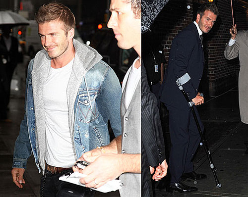 Pictures of David Beckham Leaving The Late Show in NYC