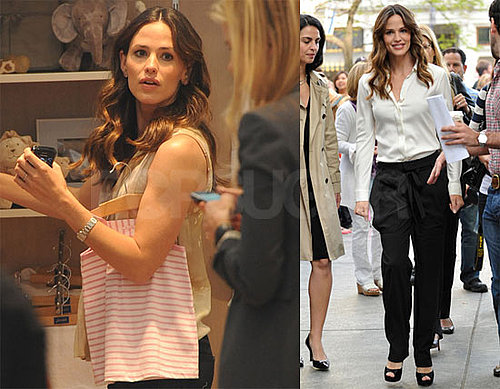 Pictures of Jennifer Garner Shopping and Visiting The Early Show in NYC