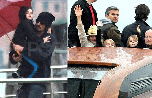 Pictures of Johnny Depp With Vanessa Paradis, Jack Depp, and Lily-Rose Depp in Venice