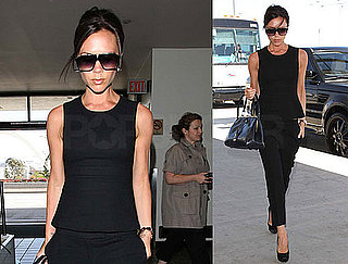 Pictures of Victoria Beckham In All Black at LAX