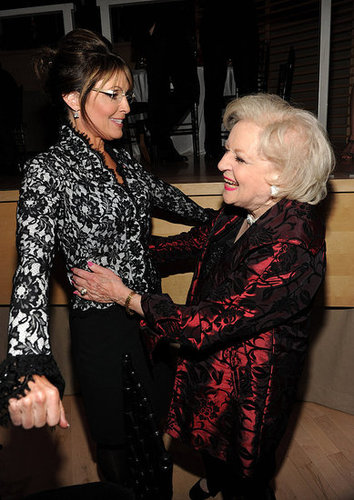 Betty White Hugging Sarah Palin Picture at Time 100 Gala