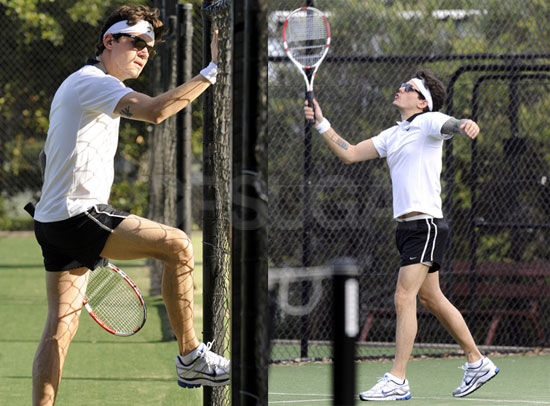 Pictures of John Mayer Playing Tennis