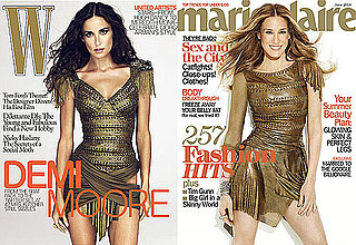 Sarah Jessica Parker Wears Balmain on Cover of Marie Claire and Demi Moore Wears Balmain on Cover of W 2010-05-06 13:00:22