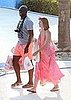 Heidi Klum and Seal in Mexico Wearing Peach Outfits