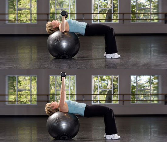 Stability Ball Bench Press