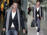Pictures of David Beckham Arriving in London Without His Foot Brace Pictures of David Beckham Arriving in London Without His Foot Brace