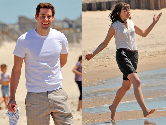 Pictures of John Krasinski and Ginnifer Goodwin on the Beach Filming Something Borrowed Pictures of John Krasinski and Ginnifer Goodwin on the Beach Filming Something Borrowed