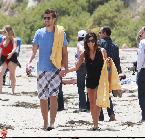 At the beach in Malibu with Scott