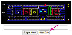 Google Logo Changed Into Pac-Man Game Google Logo Changed Into Pac-Man Game