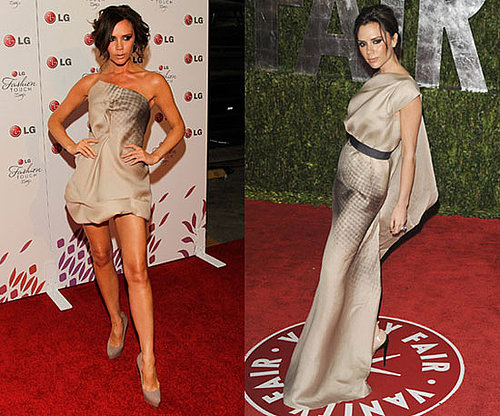 Victoria Beckham Wearing Her Fall 2010 Dresses
