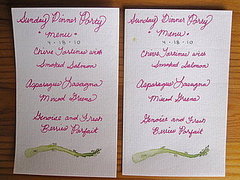Do You Craft Menus For Dinner Parties?