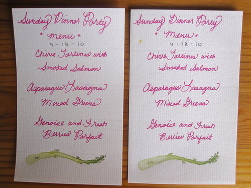 Do You Craft Menus For Dinner Parties?