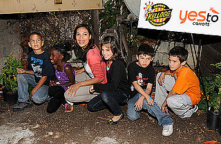 Rosario Dawson and Emmanuelle Chriqui at EMA Organic Garden