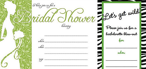 Bridal Shower and Bachelorette Party Invitations