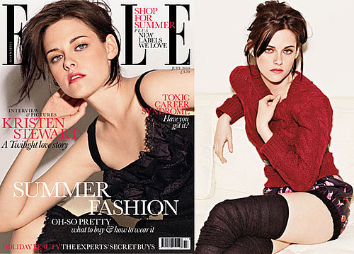 Pictures of Kristen Stewart on the Cover of British Elle Magazine July 2010, She Talks About Robert Pattinson, Twilight etc