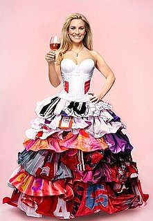 Photos of Georgie Thompson in a Football Shirt Dress