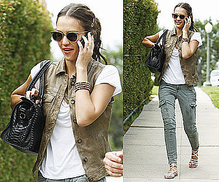 Jessica Alba Wearing J Brand Houlihan Cargo Pants