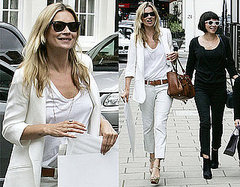 Pictures of Kate Moss Dressed in White Out in London With Sadie Frost Dressed All in Black Pictures of Kate Moss Dressed in White Out in London With Sadie Frost Dressed All in Black