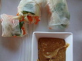 Spring Rolls with Peanut Dipping Sauce Spring Rolls with Peanut Dipping Sauce