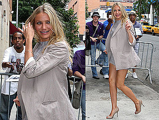 Pictures of Cameron Diaz in a Short Skirt Arriving to Tape The Daily Show in NYC