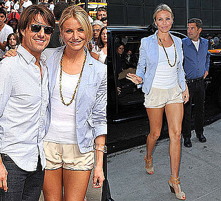 Photos of Cameron Diaz Wearing Chloe Sandals at Good Morning America