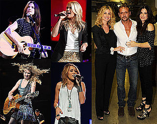 Pictures of Sandra Bullock, Taylor Swift, Miley Cyrus, Carrie Underwood, and More at the Nashville Rising Concert 2010-06-23 07:45:00