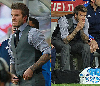 Pictures of David Beckham at the England vs. Slovenia Match During the World Cup 2010-06-23 11:00:00