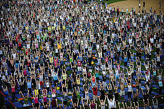 Pictures From Central Park Massive Yoga Session in New York City
