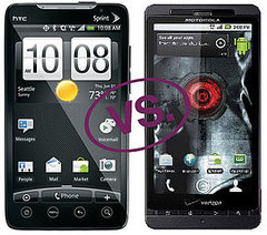 Droid X vs HTC EVO 4G Droid X vs HTC EVO 4G