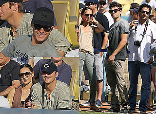 Pictures of Zac Efron, Demi Moore, Ashton Kutcher, and Jack Nicholson at the Dodgers Game