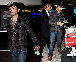 Pictures of Ed Westwick Arriving at the Sydney Airport