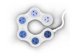 Adjustable Space-Saving Power Strip Adjustable Space-Saving Power Strip