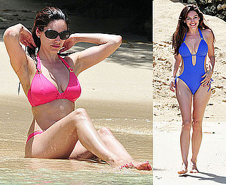 Pictures of Kelly Brook in Bikini Jet Skiing in Barbados Following Danny Cipriani Split and Matthew Morrison Flirtation
