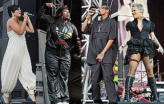 Pictures of Wireless Festival Backstage and On Stage Inc Lily Allen, Snoop Dogg, Missy Elliott, Pink, Jay-Z, Beyonce, Madonna