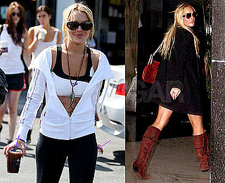 Pictures of Lindsay Lohan in a Sports Bra and Meeting New Lawyer