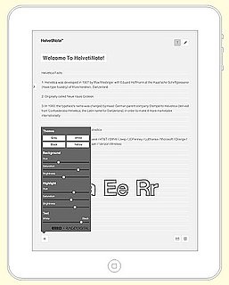 HelvetiNote Notepad App For iPad